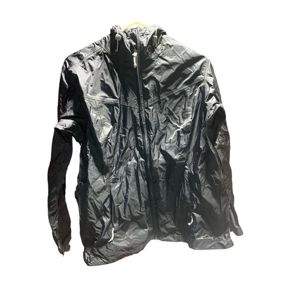 Eddie Bauer Weather Edge Jacket Men Size L Black Full Zip LARGE - Picture 1 of 5
